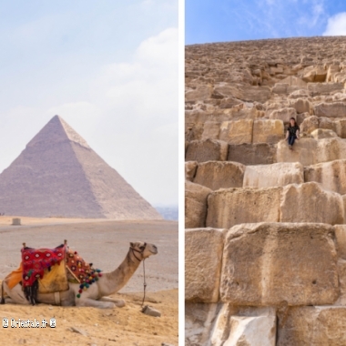 Pyramides d'Egypte. Avec le sphynx de Gizah elles sont un emblme de l'Egypte antique