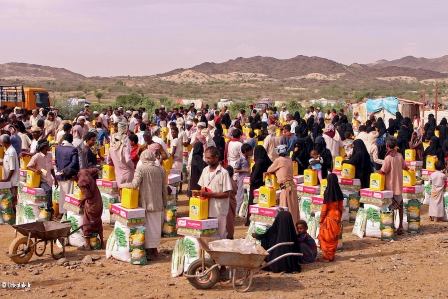 Yemenites bnficiant de l'aide humanitaire