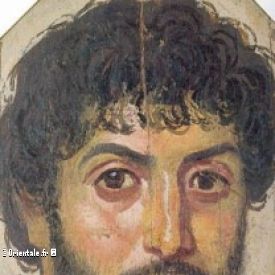 Portrait d'un homme �gyptien de l'Antiquit�, dit portrait du Fayoum, Ier s. apres J-C.