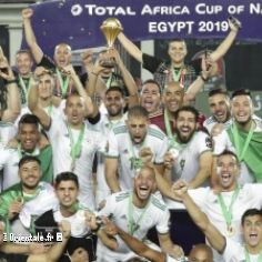 L'équipe d'Algérie lors de la Coupe d'Afrique des Nations dont elle est victorieuse en 2019