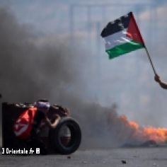 Un manifestant palestinien