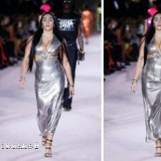 Lourdes Leon au dfil Versace lors de la Semaine de la Mode de Milan