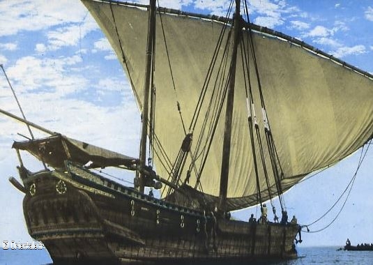Un bateau ancien d'Oman, proche de l'Arabie
