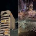 Des internautes ont publié des photos d'un bâtiment qui a pris feu dans le centre d'Abu Dhabi