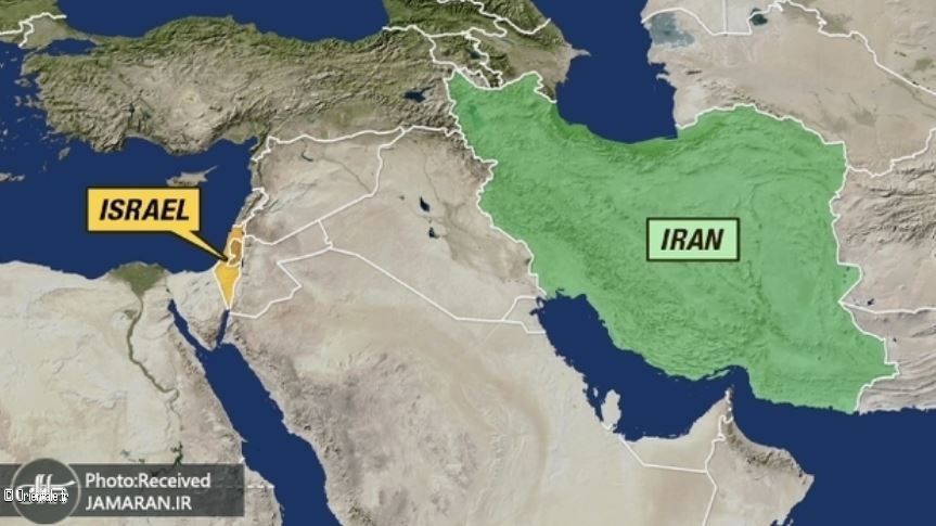 Carte Isral et l'Iran